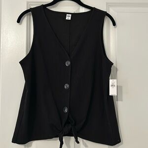 NWT Old Navy Button Tie-Front blouse, sz M